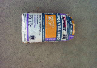 Color sanded tile grout.