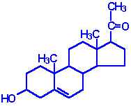 Pregnenolone Molecule.