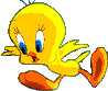 Tweety the bird can't fly.